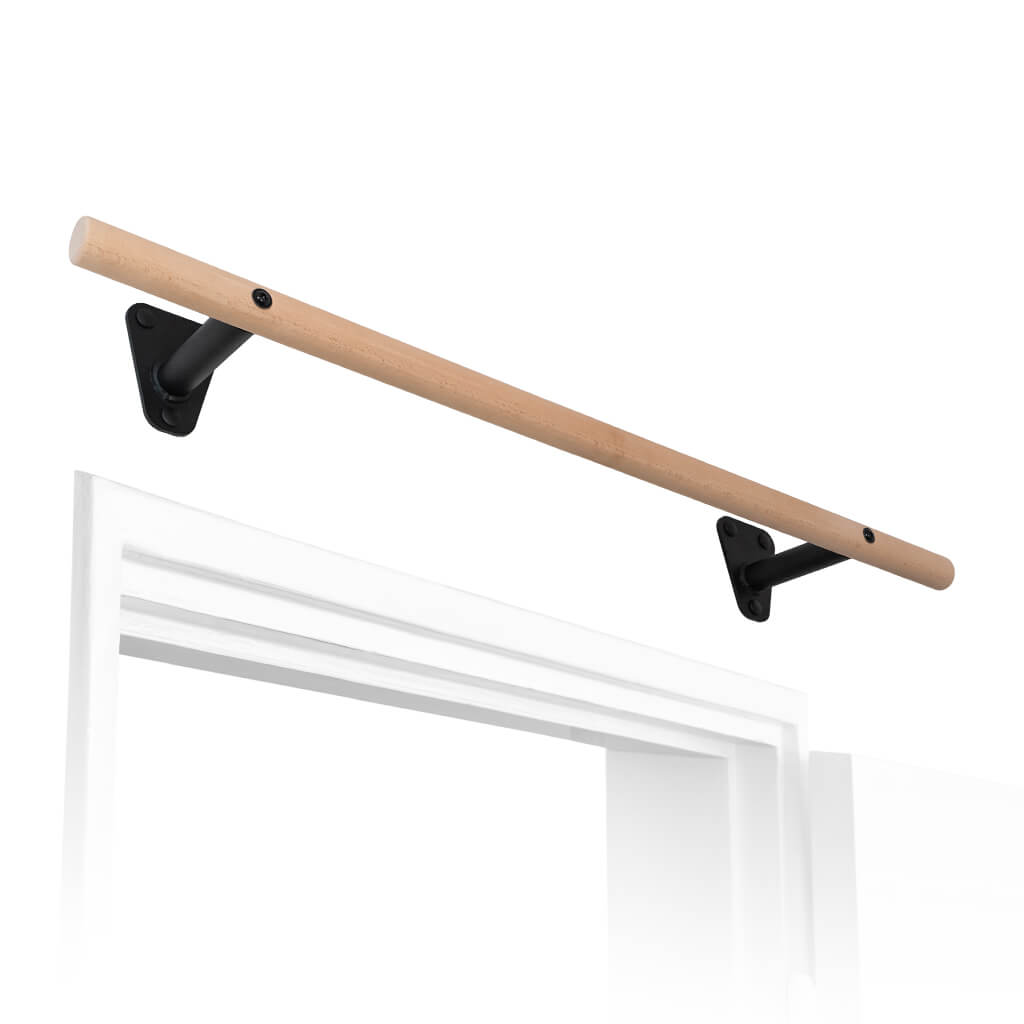 Barra di trazione in legno per il montaggio a parete sopra il telaio della porta