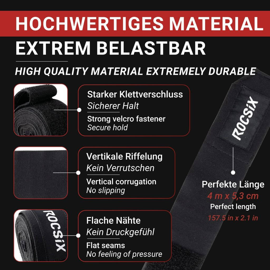 Bendaggi in scatola Premium con occhiello per il pollice, 4 m