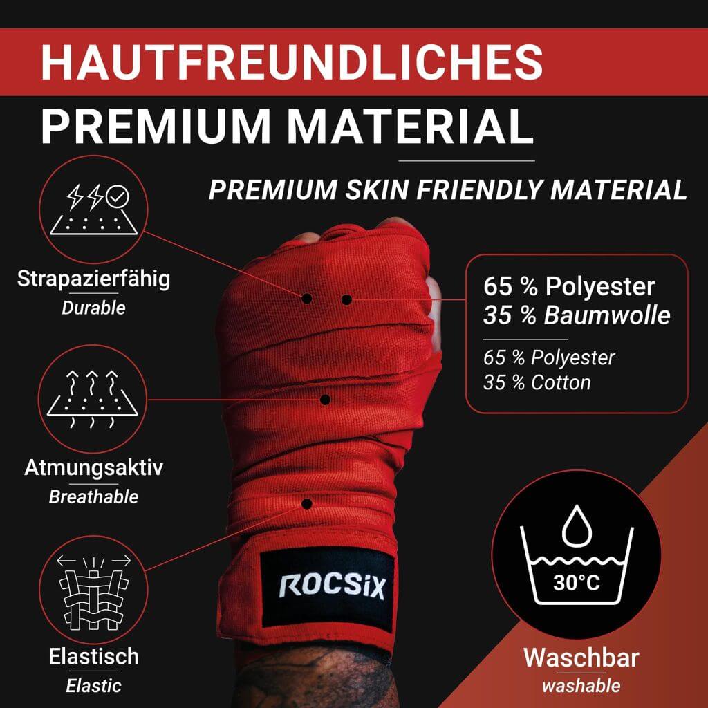 Bendaggi in scatola Premium con occhiello per il pollice, 4 m