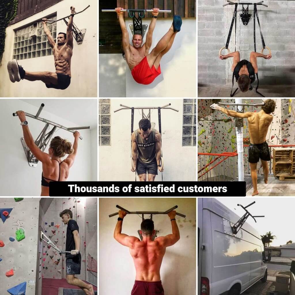 Sbarra per Trazioni e Parallele- Montaggio su Parete Interna ed Esterna, Unica al Mondo