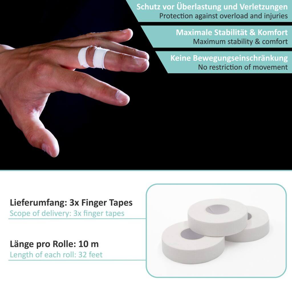 Tape Sportivo con Adesivo Extra Forte, 3 Rotoli di Nastro per Arrampicata