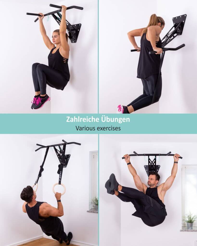 Sbarra per Trazioni e Parallele- Montaggio su Parete Interna ed Esterna, Unica al Mondo