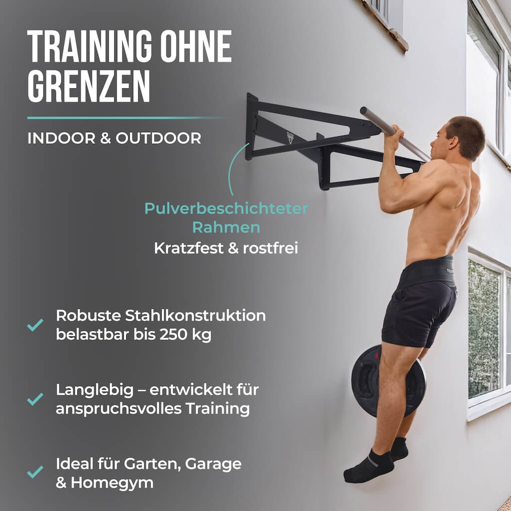 Barra Muscle-Up, Barra per Trazioni con Spazio Extra a Parete