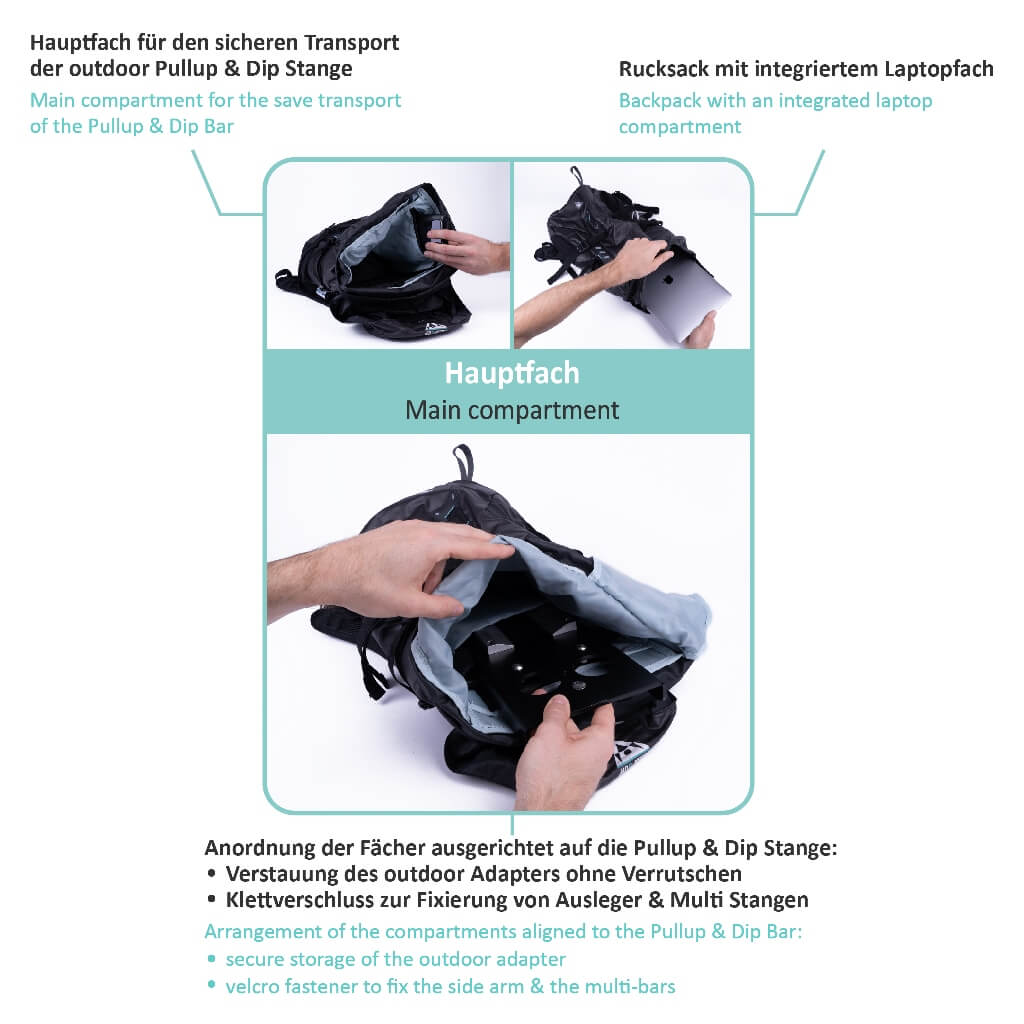Zaino sportivo 35L per Pullup & Dip Bar, altri Accessori e Attività all'aperto