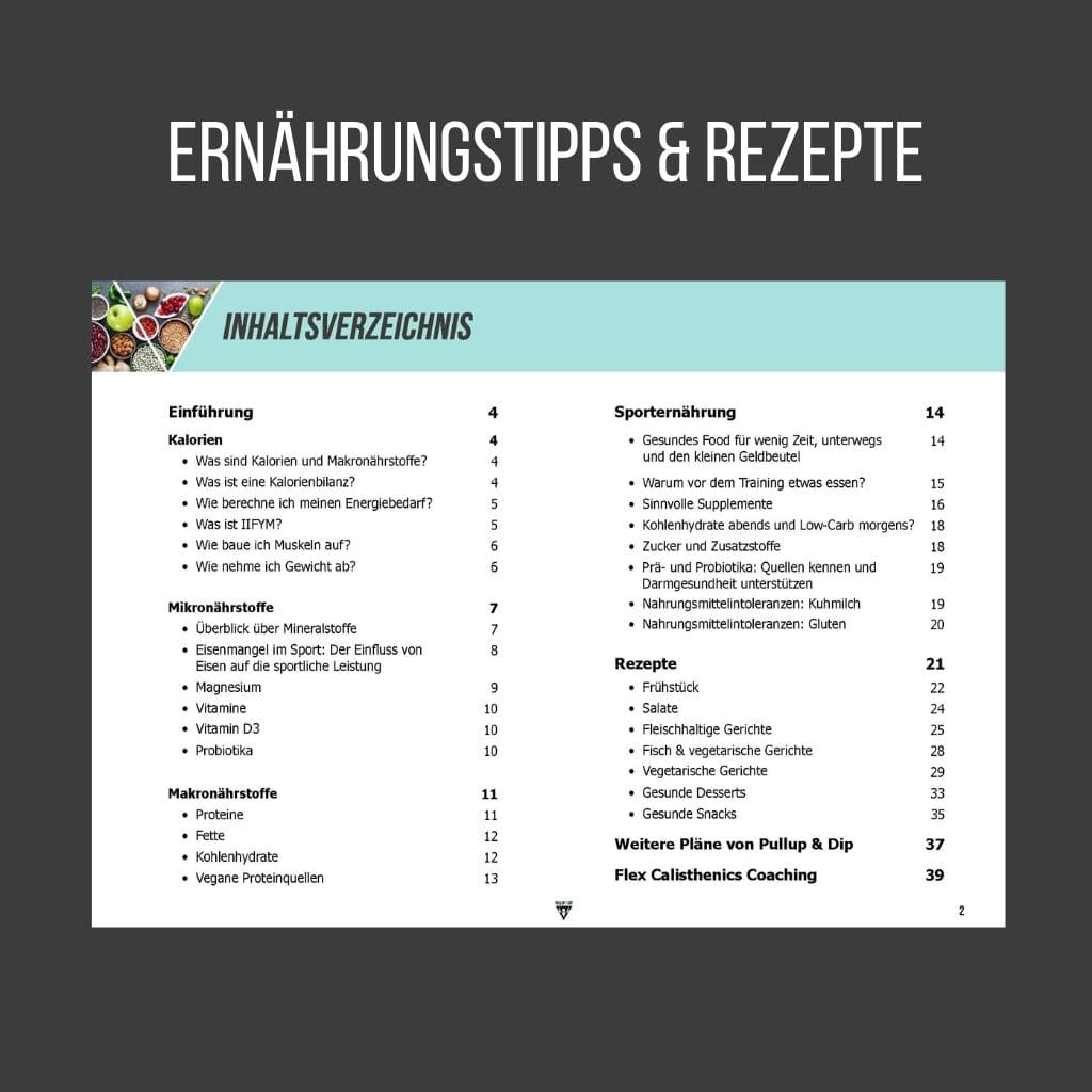 Pacchetto di guide: Piano di allenamento per le trazioni, Piano di riscaldamento e mobilità e Guida alle ricette nutrizionali [PDF] in inglese