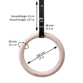 Set Anelli Ginnastica Ed Elastici Fitness: Anelli + Set Di 4 Elastici Fitness