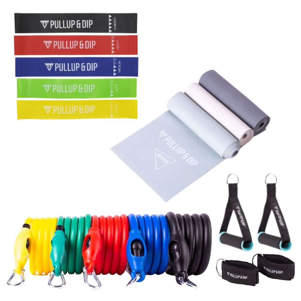 Intent Sports Fasce Di Resistenza In Tessuto - Set 6 Pezzi Con Borsa: 3 Fasce Antiscivolo Per Glutei E 3 Elastiche Lunghe Per Yoga/Pilates