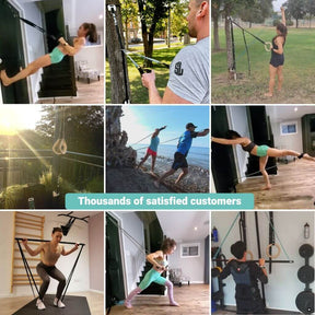FREESIXD Cinghie da Sospensione con Elastici, Attrezzo di Allenamento per Tutto il Corpo