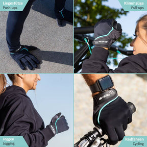 Guanti da Palestra Integrali con gel di Silicone Antiscivolo per Allenamento, Corsa, Ciclismo, Escursionismo