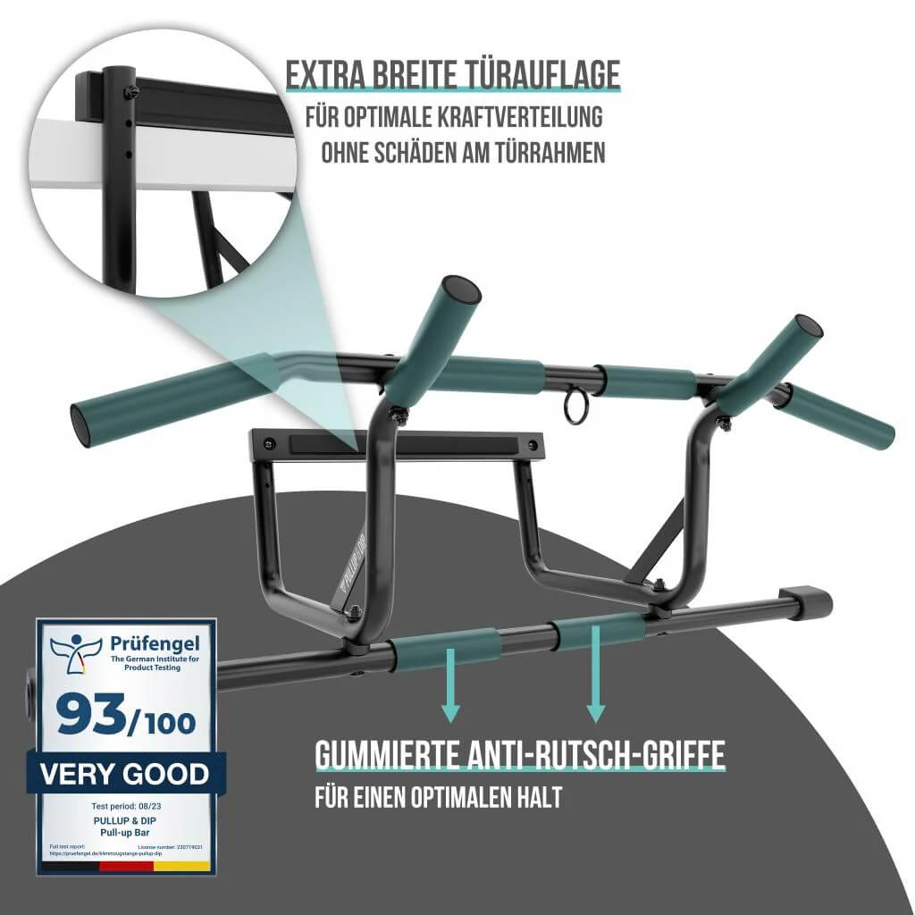 Set per principianti di pull-up: barra per pull-up da porta, set di 3 bande per pull-up e fascicolo di guida in inglese
