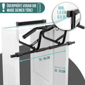 Set per principianti di pull-up: barra per pull-up da porta, set di 3 bande per pull-up e fascicolo di guida in inglese