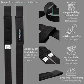 Straps palestra (imbottite) per una maggiore potenza nell'allenamento di forza