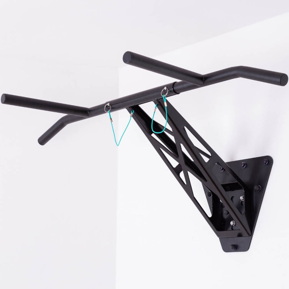 Sbarra Per Trazioni A Parete HOMCOM - Multifunzione, In Acciaio, Supporto 120 Kg, Per Pareti Cemento E Legno, 94x51x18 Cm