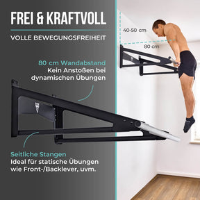Barra Muscle-Up, Barra per Trazioni con Spazio Extra a Parete