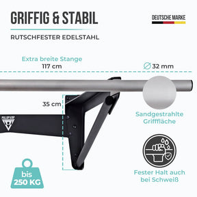 Barra Muscle-Up, Barra per Trazioni con Spazio Extra a Parete