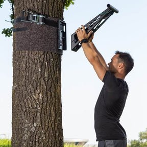 Tappetino di Protezione e Cintura di Fissaggio per l'installazione All'esterno Della Sbarra Pullup & Dip su Albero/Palo