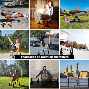 [Seconda scelta] Parallette in Legno di Alta Qualità con Manico Ergonomico in Legno - Versione Bassa o Media Altezza