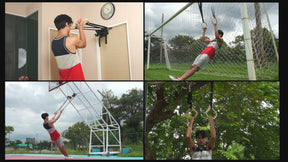 Set di anelli calistenici "TRINGS" con cinghie, ancoraggio per porta e borsa di trasporto