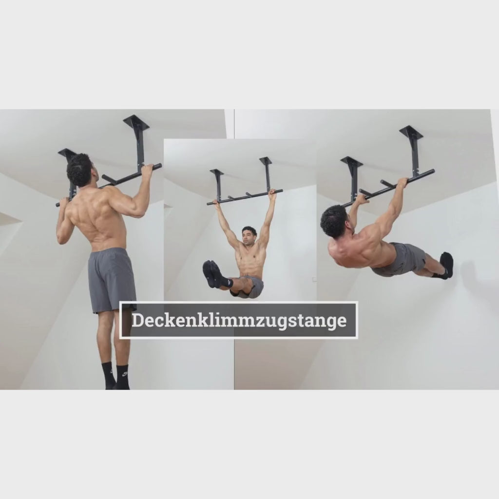 ATLETICA K8 Barra per trazioni Pull-up Bar | Montaggio a parete o a soffitto | Stazione per trazioni con struttura stabile