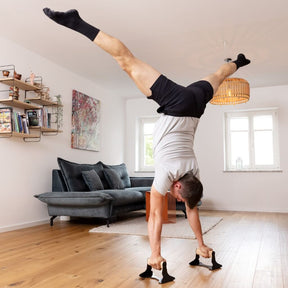 [Seconda scelta] Manglie per Piegamenti con Manico Ergonomico in Legno - Supporti per Piegamenti Premium per Push Ups e Verticali