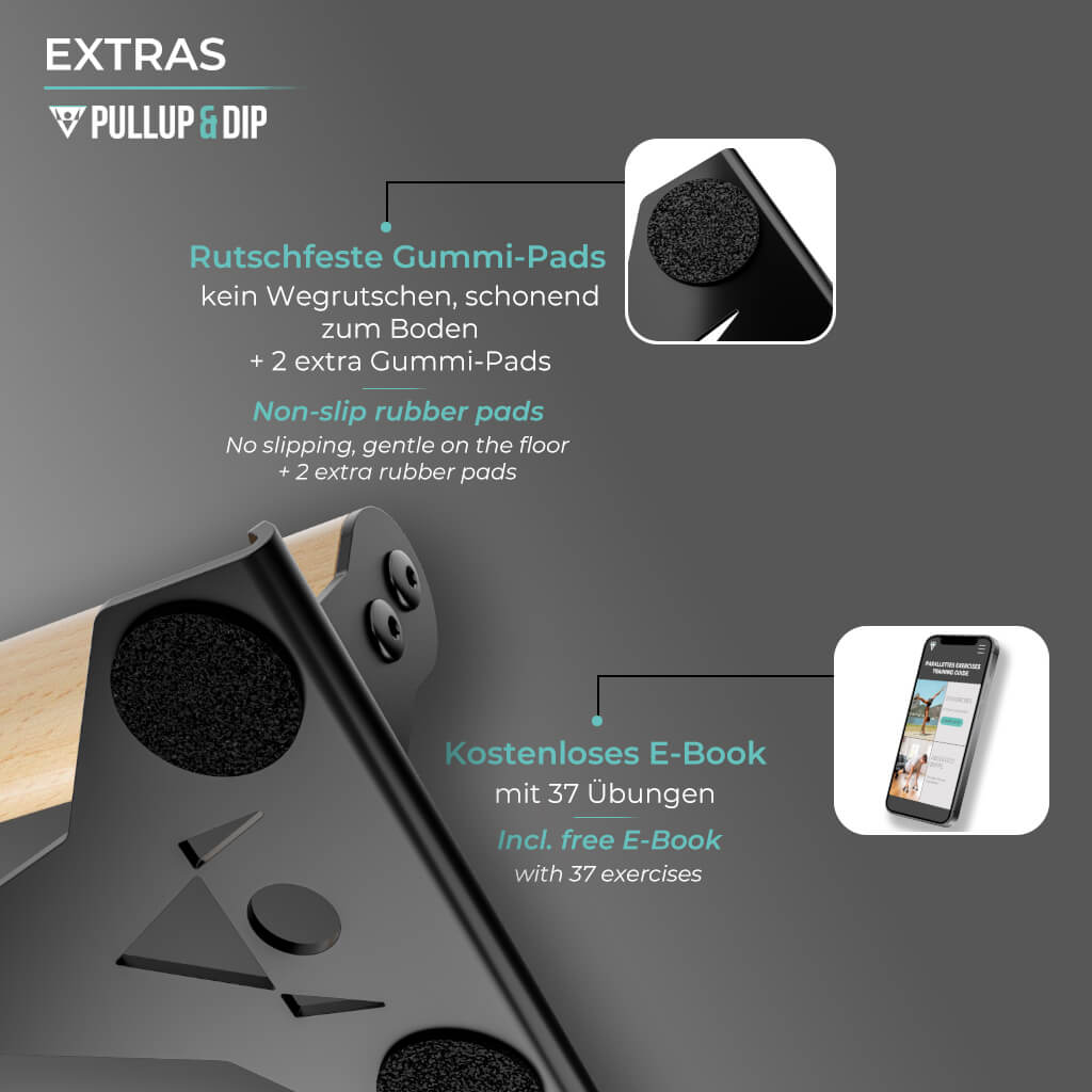 [Seconda scelta] Manglie per Piegamenti con Manico Ergonomico in Legno - Supporti per Piegamenti Premium per Push Ups e Verticali