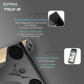 [Seconda scelta] Manglie per Piegamenti con Manico Ergonomico in Legno - Supporti per Piegamenti Premium per Push Ups e Verticali