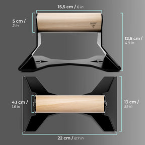[Seconda scelta] Manglie per Piegamenti con Manico Ergonomico in Legno - Supporti per Piegamenti Premium per Push Ups e Verticali