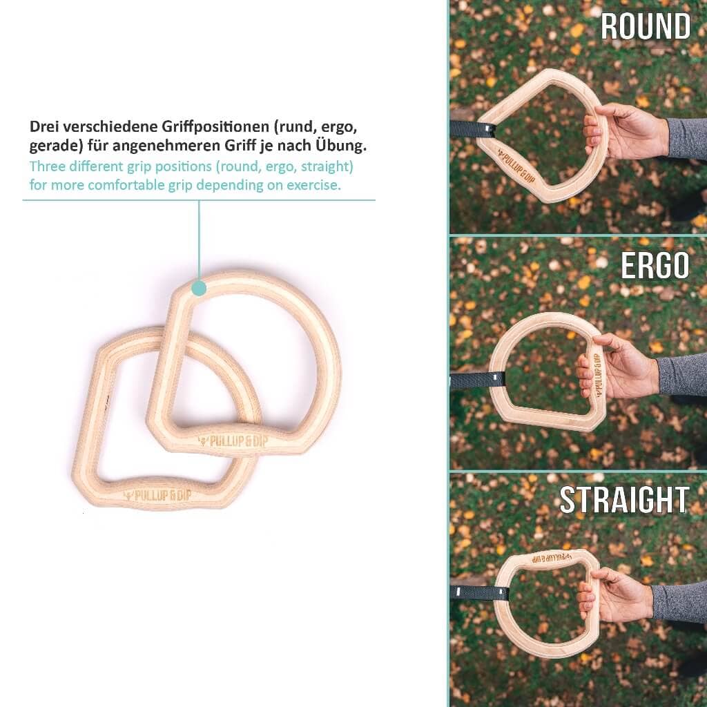 Set di anelli calistenici "TRINGS" con cinghie, ancoraggio per porta e borsa di trasporto