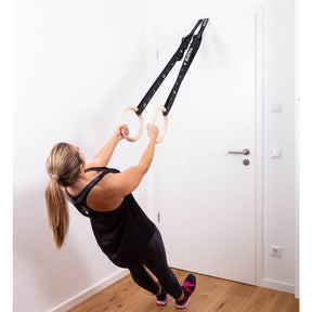 Double Circle Anelli da Ginnastica in Legno con Cinghie numerate a Regolazione Rapida e Guida Video per Esercizi per Allenamento Completo del Corpo, Calisthenics e Palestra a casa (Anelli 3,2 cm Double Circle Anelli da Ginnastica in Legno con Cinghie numerate a Regolazione Rapida e Guida Video per Esercizi per Allenamento Completo del Corpo, Calisthenics e Palestra a casa (Anelli 3,2 cm