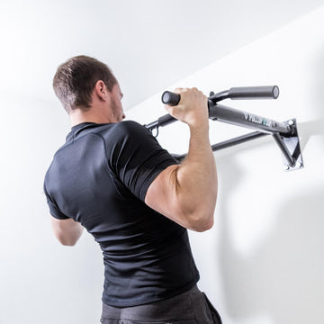 PULLUP & DIP Barra Trazioni A Muro In Acciaio – Antiscivolo, Portata 250kg, Con EBook 23 Consigli – Palestra Domestica