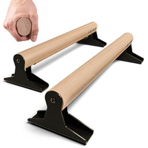 Parallette in Legno di Alta Qualità con Manico Ergonomico in Legno - Versione Bassa o Media Altezza