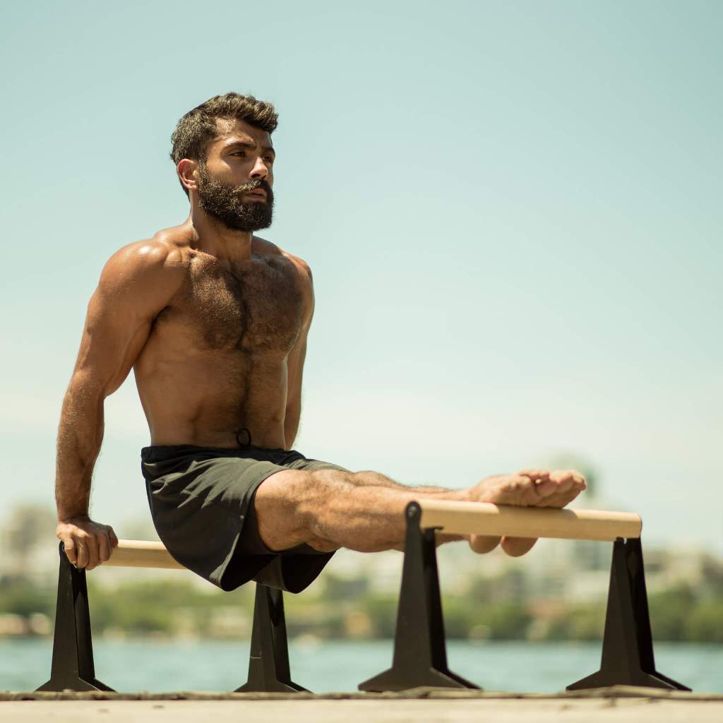 [Seconda scelta] Parallette in Legno di Alta Qualità con Manico Ergonomico in Legno - Versione Bassa o Media Altezza