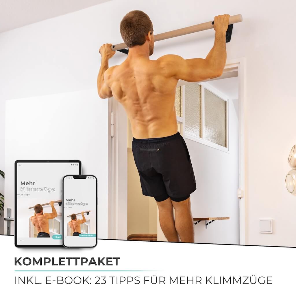 Barra di trazione in legno per il montaggio a parete sopra il telaio della porta