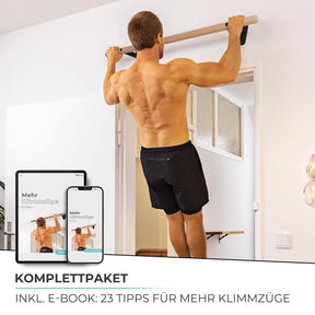 Barra di trazione in legno per il montaggio a parete sopra il telaio della porta