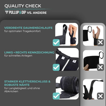 SINOVATI Fasce Polsi Per Powerlifting E Crossfit - Nero/Grigio, Extra Forti, Con Chiusura In Velcro - 4
